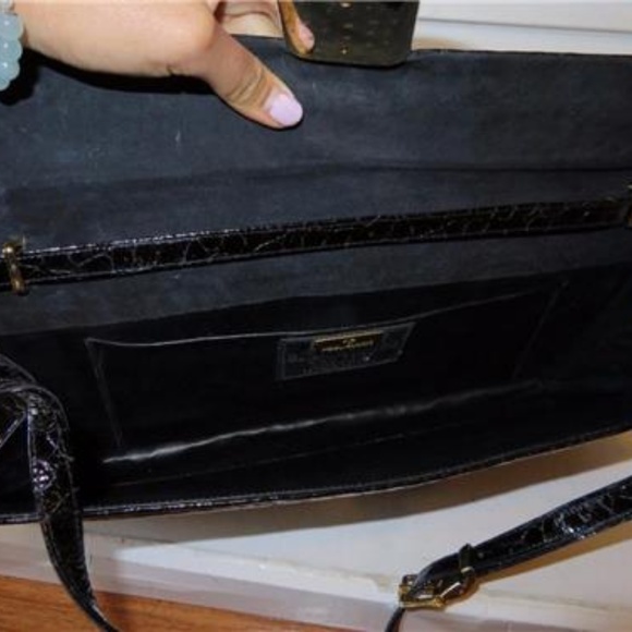 MAB STUDIO BLACK  EMBOSSED PATENT LEATHER BAG** - Picture 3 of 6
